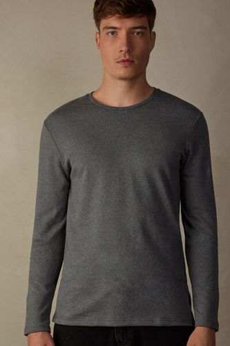 Long Sleeve Top in Warm Cotton Man Dark Grey Size L - Intimissimi - Modalova