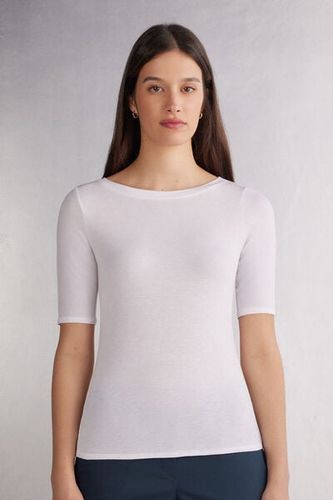 Fresh Bamboo Bateau Neck Top Woman White - Intimissimi - Modalova