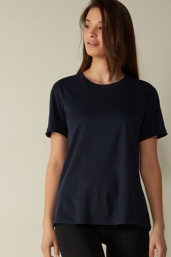 Superior Cotton Short Sleeve Top Woman Blue Size M/L - Intimissimi - Modalova
