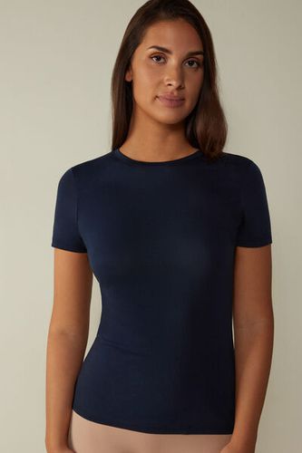 Ultrafresh Cotton Short Sleeve Top Woman Blue Size S - Intimissimi - Modalova