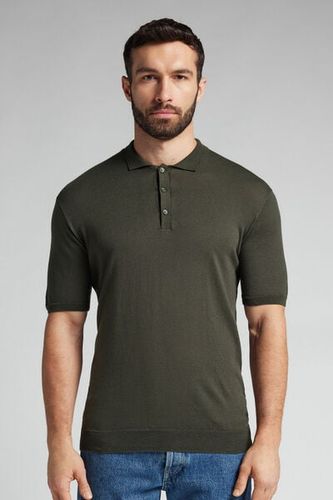 Cotton Short Sleeve Knit Polo Shirt Man - Intimissimi - Modalova