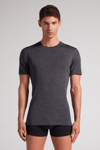 Stretch Merino Wool Short-Sleeve T-Shirt Man - Intimissimi - Modalova