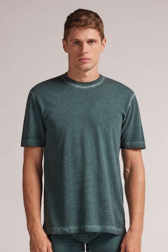 Washed Collection Cotton T-Shirt Man Green Size L - Intimissimi - Modalova