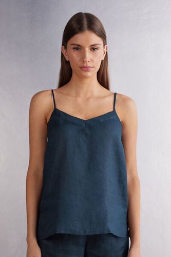 Linen Cloth Top Woman Blue Size S - Intimissimi - Modalova