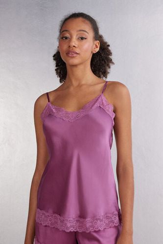 Lace and Silk Top Woman Pink Size S - Intimissimi - Modalova