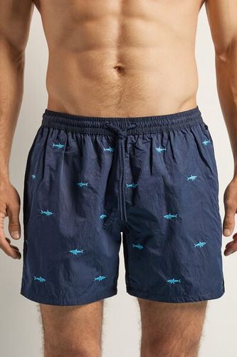 Embroidered Shark Swim Trunks Man - Intimissimi - Modalova