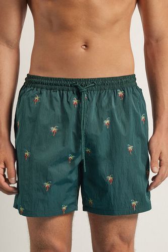 Embroidered Palm Tree Swim Trunks Man - Intimissimi - Modalova