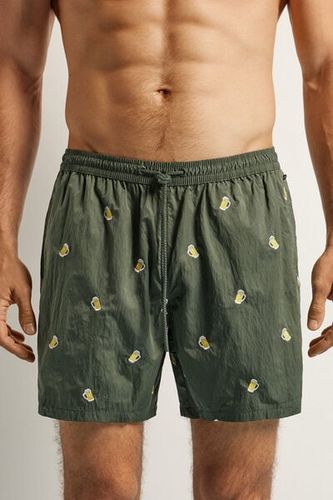 Embroidered Beer Mug Swim Trunks Man - Intimissimi - Modalova