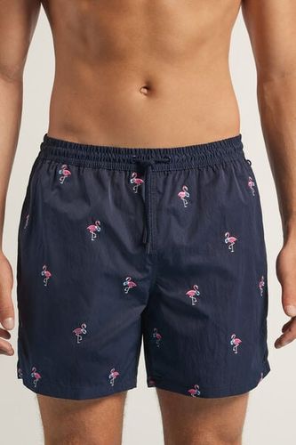 Embroidered Flamingo Swim Trunks Man - Intimissimi - Modalova