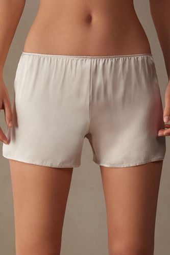 Smooth Silk-Satin Shorts Woman Natural Size S - Intimissimi - Modalova
