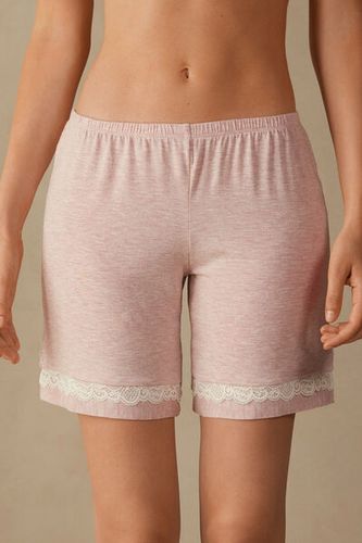 Modal Shorts with Lace Details Woman Pale Pink Size L - Intimissimi - Modalova