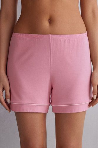 Modal Shorts with Contrast Trim Woman Pink Size L - Intimissimi - Modalova