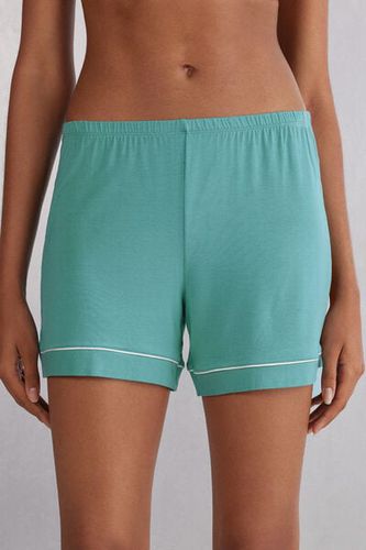 Modal Shorts with Contrast Trim Woman Blue Size S - Intimissimi - Modalova