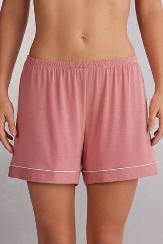 Modal Shorts with Contrast Trim Woman Pink - Intimissimi - Modalova