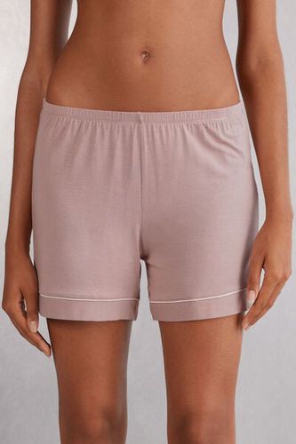 Modal Shorts with Contrast Trim Woman Pink Size M - Intimissimi - Modalova