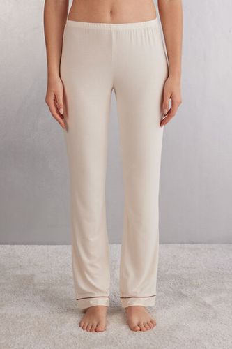 Long Micromodal Trousers Woman Natural - Intimissimi - Modalova