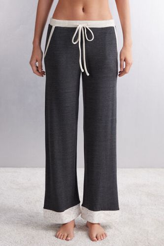 Baby It's Cold Outside Modal and Wool Full Length Palazzo Pants Woman Grey Size S - Intimissimi - Modalova