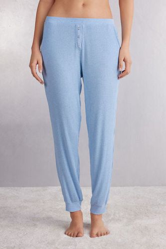 Chic Comfort Full Length Modal Pants Woman Light Blue Size S - Intimissimi - Modalova