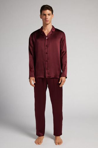 Long Silk Piped Pajamas Man Red Size M - Intimissimi - Modalova