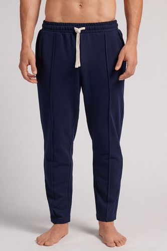 Full Length Cotton Sweatpants with Rib Man Blue Size M - Intimissimi - Modalova