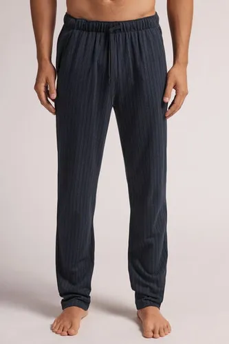 Blue Pinstripe Print Cotton Pants Man Blue Size L - Intimissimi - Modalova