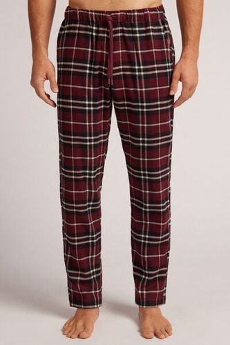 Burgundy Check Print Brushed Cotton Cloth Pants Man Burgundy Size S - Intimissimi - Modalova