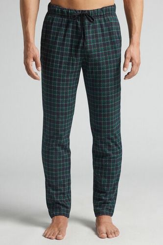 Check Print Full Length Cotton Pants Man - Intimissimi - Modalova