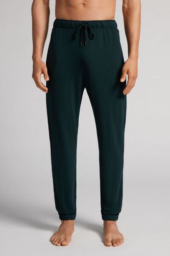 Modal and Silk Piqué Full Length Pants Man Green Size L - Intimissimi - Modalova