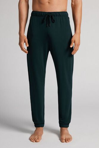 Modal and Silk Piqué Full Length Pants Man Green Size S - Intimissimi - Modalova