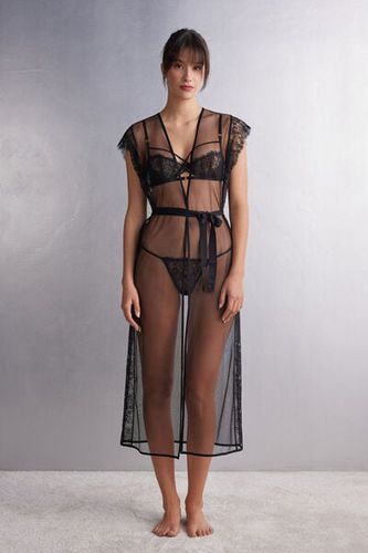 Intricate Surface Tulle Robe Woman Size TU - Intimissimi - Modalova