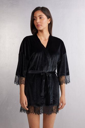 Intriguing Beauty Velvet Kimono Woman Black Size M/L - Intimissimi - Modalova