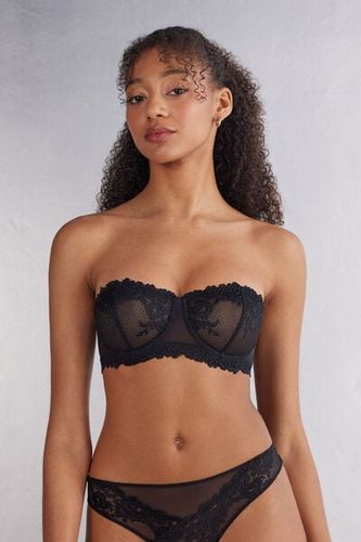 Pretty Flowers Bandeau Bra Woman Black - Intimissimi - Modalova