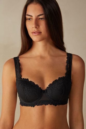 Pretty Flowers Sofia Balconette Bra Woman Black Size 3D - Intimissimi - Modalova