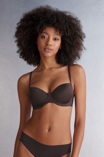 Sofia Natural Lift Balconette Bra in Ultralight Microfiber Woman Brown Size 1D - Intimissimi - Modalova