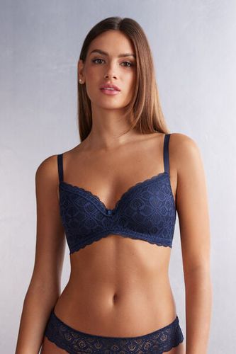 Adele Triangle Bra in Lace Woman Blue Size 3D - Intimissimi - Modalova