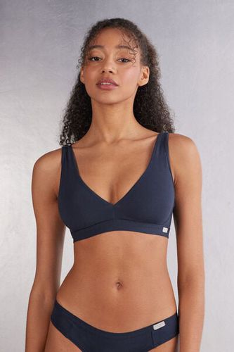 Lara Cotton Triangle Bra Woman Blue Size 3B - Intimissimi - Modalova