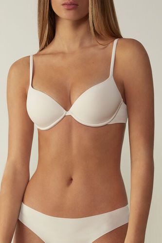 Intimissimi White Silk Bellissima Lace Push-Up Bra