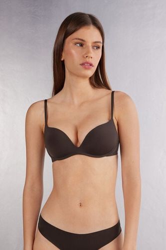 The Silky Touch Microfiber Gioia Super Push-Up Bra Woman Brown - Intimissimi - Modalova