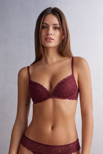 Gioia Super Push-Up Bra in Lace Woman Burgundy Size 2D - Intimissimi - Modalova