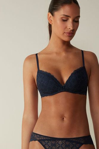 Gioia Super Push-Up Bra in Lace Woman Blue Size 3B - Intimissimi - Modalova