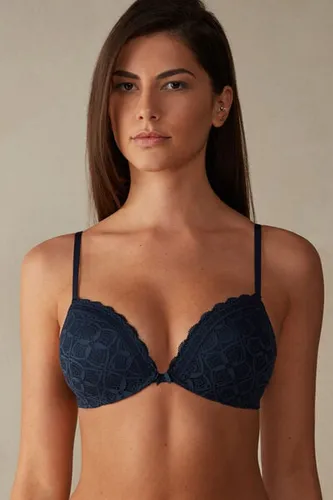 Silvia Push-up Bra in Lace Woman Blue Size 2C - Intimissimi - Modalova