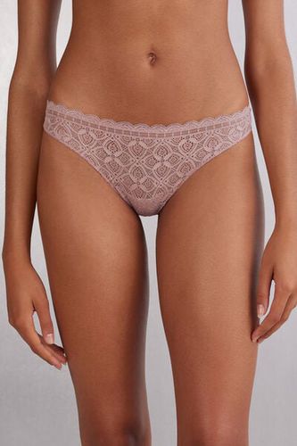 Lace and Microfiber Brazilian Woman Pink Size 4 - Intimissimi - Modalova