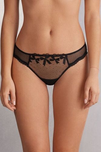 Frou Frou Romance Brazilian G-string Woman Black - Intimissimi - Modalova