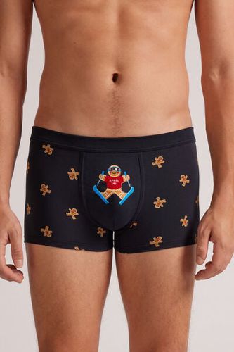 Gingerbread Après Ski Print Superior Cotton Boxers Man Blue Size 4 - Intimissimi - Modalova