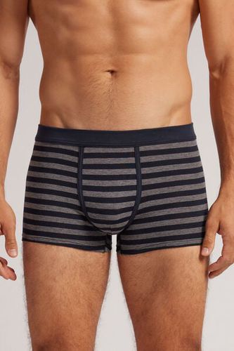 Blue Grey Stripe Print Superior Cotton Boxers Man Blue Size 7 - Intimissimi - Modalova