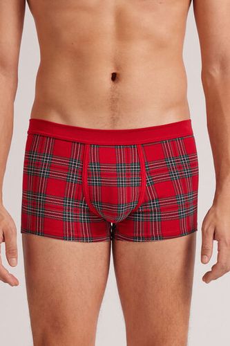 Christmas Tartan Print Superior Cotton Boxers Man Red Size 5 - Intimissimi - Modalova