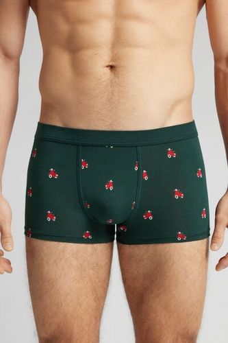 Scooter Print Natural Fresh Cotton Boxers Man Green Size 3 - Intimissimi - Modalova