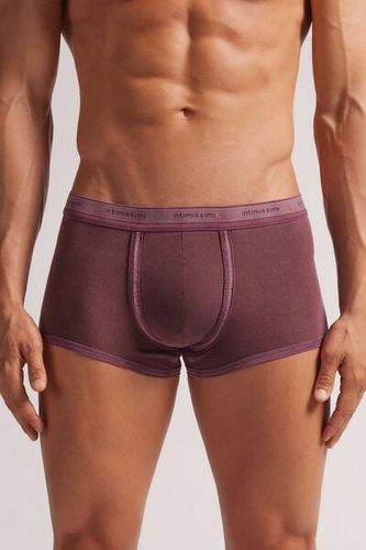 Stretch Superior Cotton Boxers Washed Collection Man Burgundy Size 5 - Intimissimi - Modalova