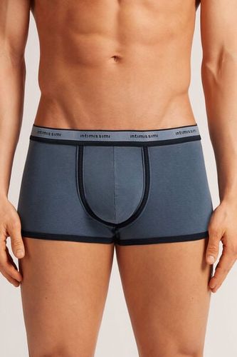 Stretch Superior Cotton Boxers Washed Collection Man Blue Size 6 - Intimissimi - Modalova