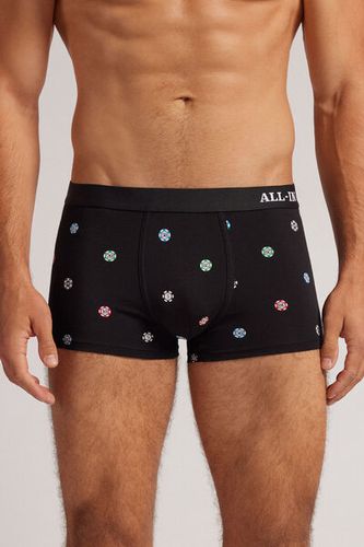 Poker Chip Print Superior Cotton Boxers Man Black Size 4 - Intimissimi - Modalova